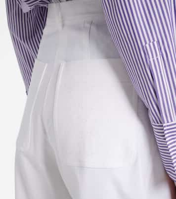Pantaloni Mina a gamba larga in misto cotone | Max Mara