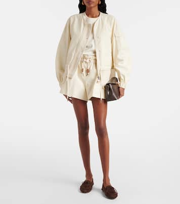 Shorts in twill di misto cotone | Moncler