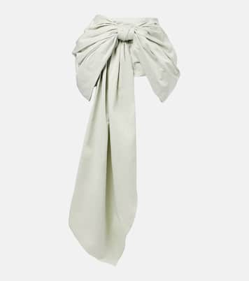 Falda corta drapeada con lazo | Acne Studios
