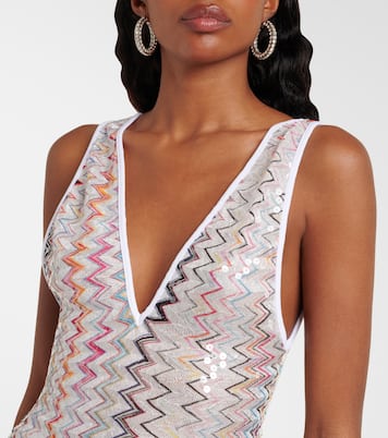 Zigzag sequined beach cover-up | Missoni