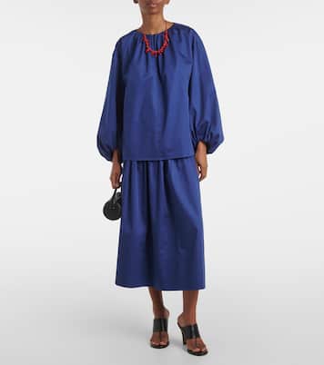 Puff-sleeve cotton blouse | Joseph