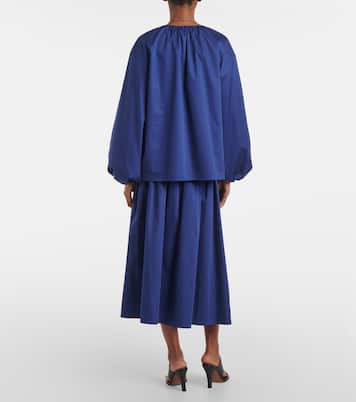 Puff-sleeve cotton blouse | Joseph