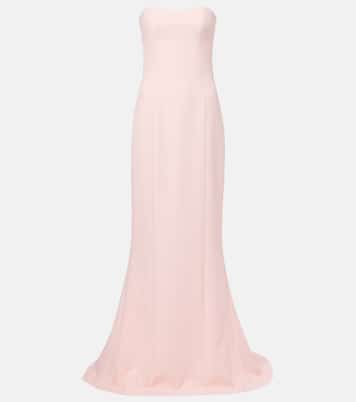 Trumpet crêpe gown | Safiyaa