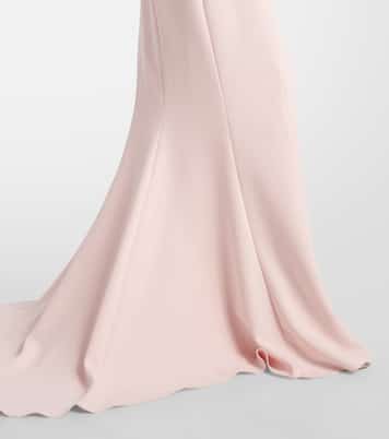 Trumpet crêpe gown | Safiyaa
