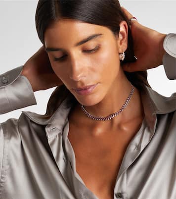 18kt white gold choker with rubies  | Kamyen
