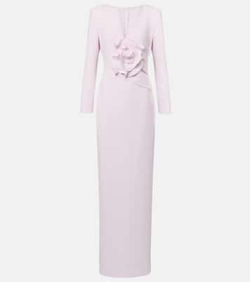Floral-appliqué gathered gown  | Roland Mouret