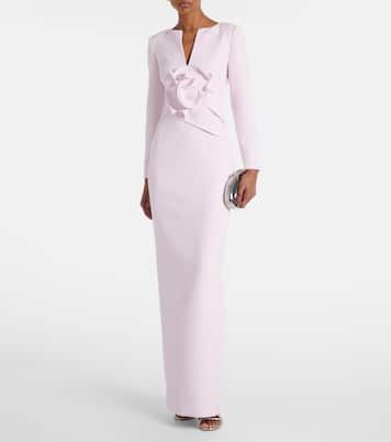 Floral-appliqué gathered gown  | Roland Mouret