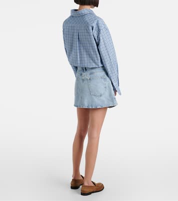 Minigonna di jeans a pieghe | Frame