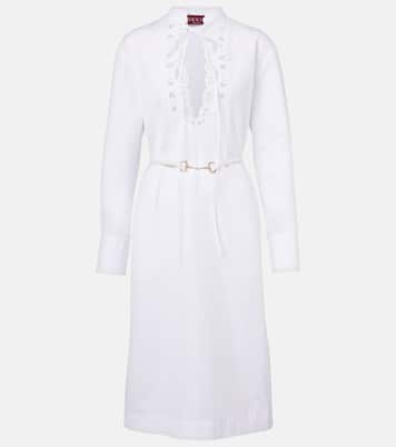 Abito midi Horsebit in popeline di cotone | Gucci