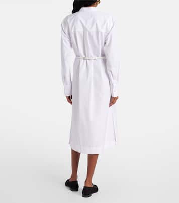 Abito midi Horsebit in popeline di cotone | Gucci