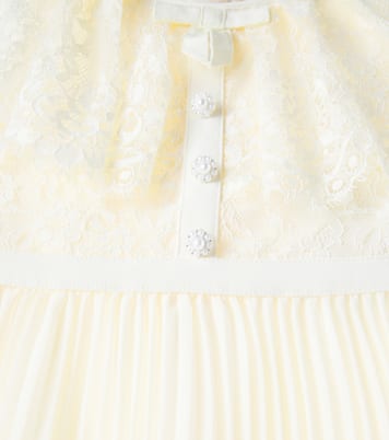 Caped chiffon and lace dress | Self-Portrait Kids