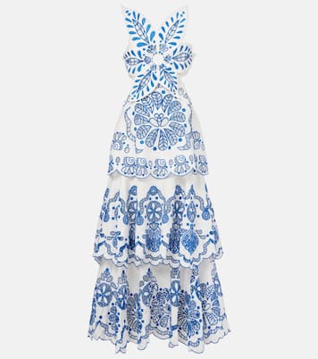 Robe longue brodée en lin | Farm Rio