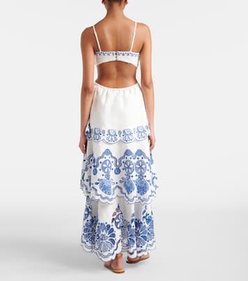 Robe longue brodée en lin | Farm Rio