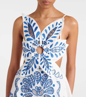 Robe longue brodée en lin | Farm Rio