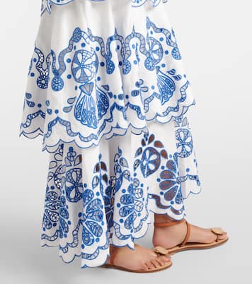 Robe longue brodée en lin | Farm Rio