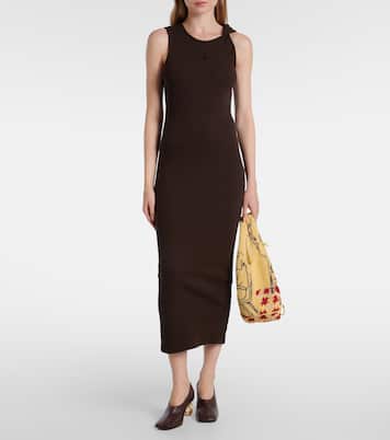 Embroidered cotton maxi dress | JW Anderson