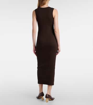 Embroidered cotton maxi dress | JW Anderson