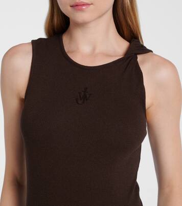 Embroidered cotton maxi dress | JW Anderson