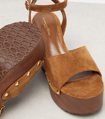 Suede wedge sandals | Gianvito Rossi