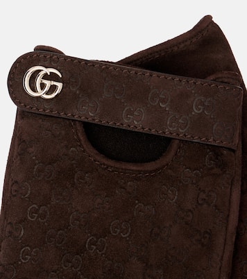 GG jacquard suede gloves | Gucci