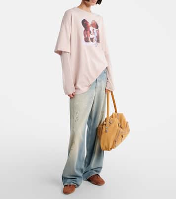 Schultertasche Cameron Medium aus Veloursleder | Acne Studios
