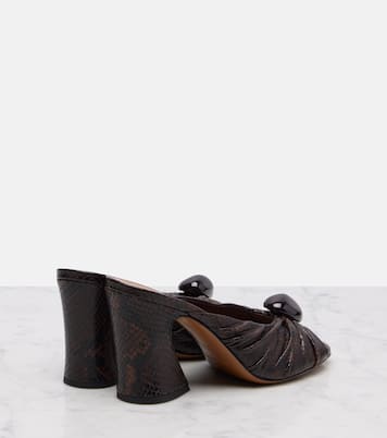 Mules Gleam 85 in pelle con stampa serpente | Zimmermann