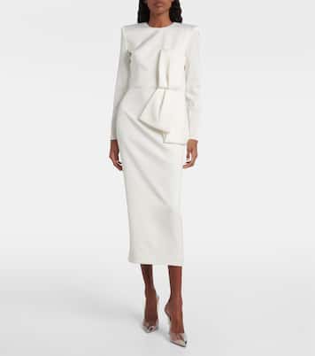 Bow-detail crêpe satin gown | Alex Perry