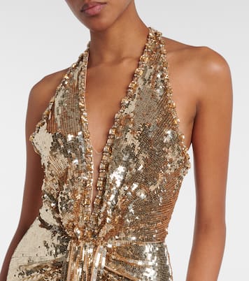 Robe longue Mars à sequins | Jenny Packham