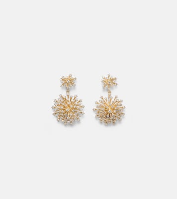 Burst 14kt gold drop earrings with diamonds | Sydney Evan