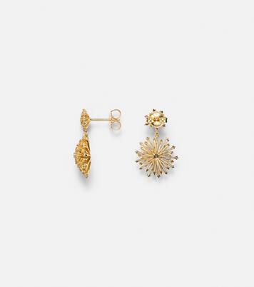 Burst 14kt gold drop earrings with diamonds | Sydney Evan