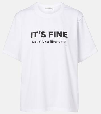 Printed cotton jersey T-shirt | Victoria Beckham