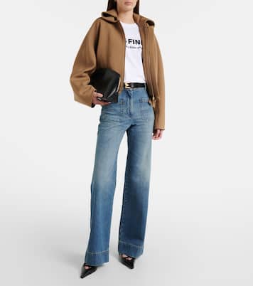 Printed cotton jersey T-shirt | Victoria Beckham