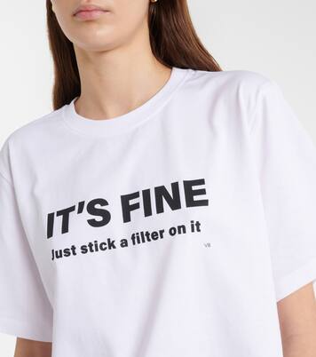 Printed cotton jersey T-shirt | Victoria Beckham