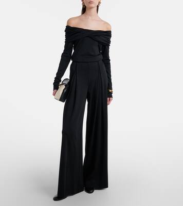 Orafo off-shoulder virgin wool top | Max Mara