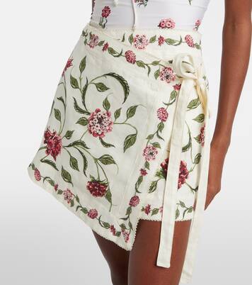 Luna floral linen beach cover-up | Agua by Agua Bendita