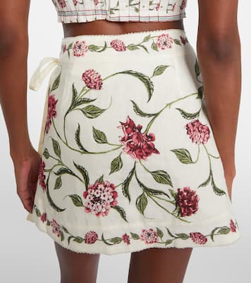 Luna floral linen beach cover-up | Agua by Agua Bendita