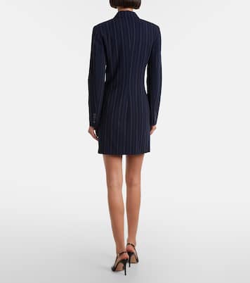 Striped double-breasted wool blazer dress | Ralph Lauren Collection