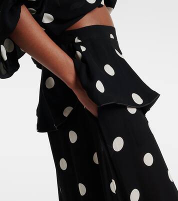 Solid Peplum polka-dot balloon pants | Adriana Degreas