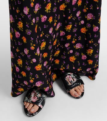 DG floral leather slides | Dolce&Gabbana