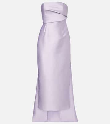 Kiki caped satin corset cocktail dress | Solace London