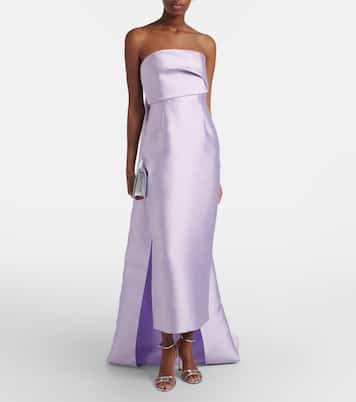 Kiki caped satin corset cocktail dress | Solace London