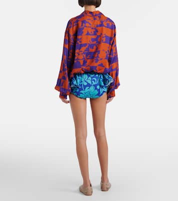 Shorts con volantes estampados | Dries Van Noten