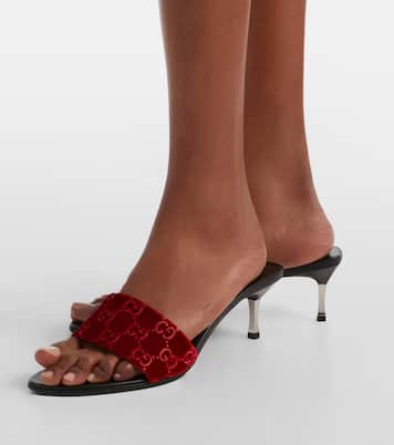 Mules de terciopelo con GG | Gucci