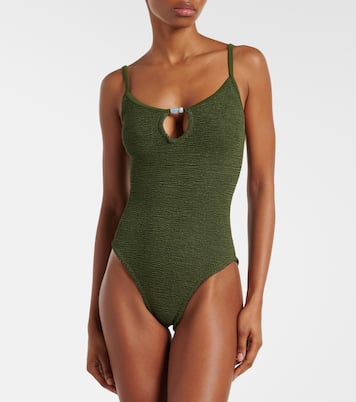 Mia beaded cutout swimsuit | Hunza G