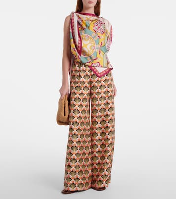 Florette Placée asymmetric silk twill top | La DoubleJ