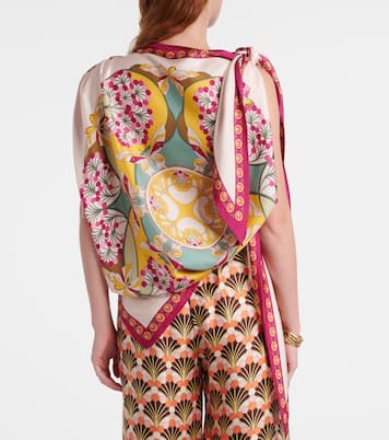 Florette Placée asymmetric silk twill top | La DoubleJ