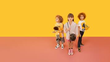 FF suede and leather-trimmed sneakers | Fendi Kids