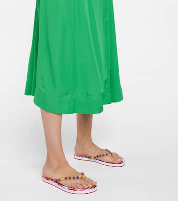 Loubi Flip Spikes thong sandals | Christian Louboutin