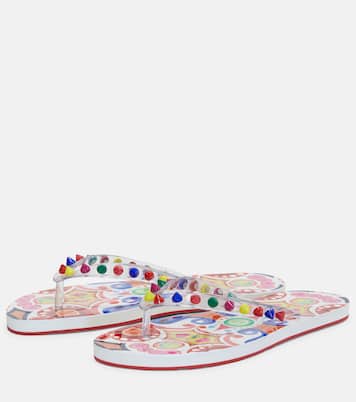 Loubi Flip Spikes thong sandals | Christian Louboutin