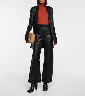 High-rise wide-leg leather pants | Dodo Bar Or